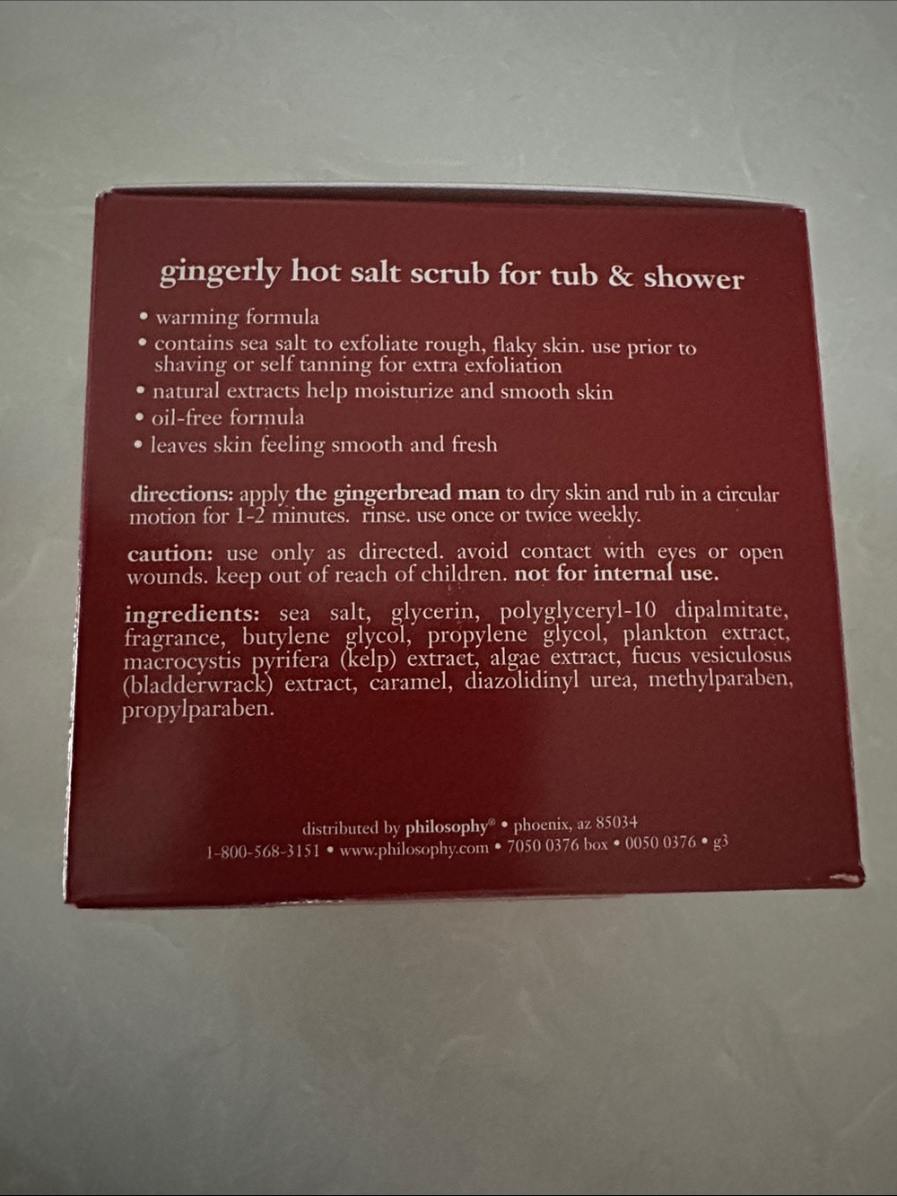 Philosophy The Gingerbread Man Hot Salt Body Scrub For Tub & Shower 20oz - Picture 5 of 5